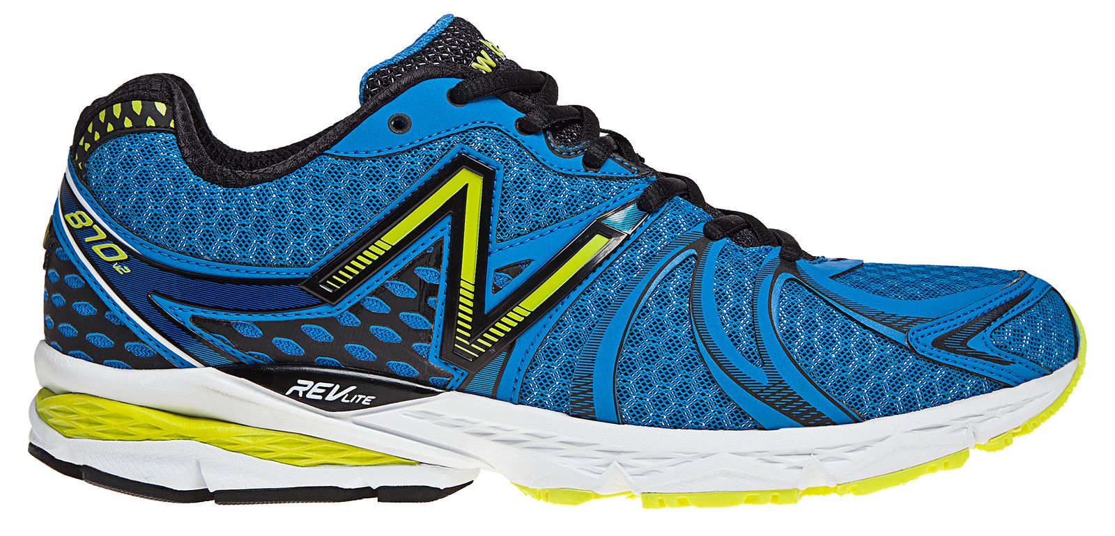 New Balance 870v2, Blue with Yellow & Black