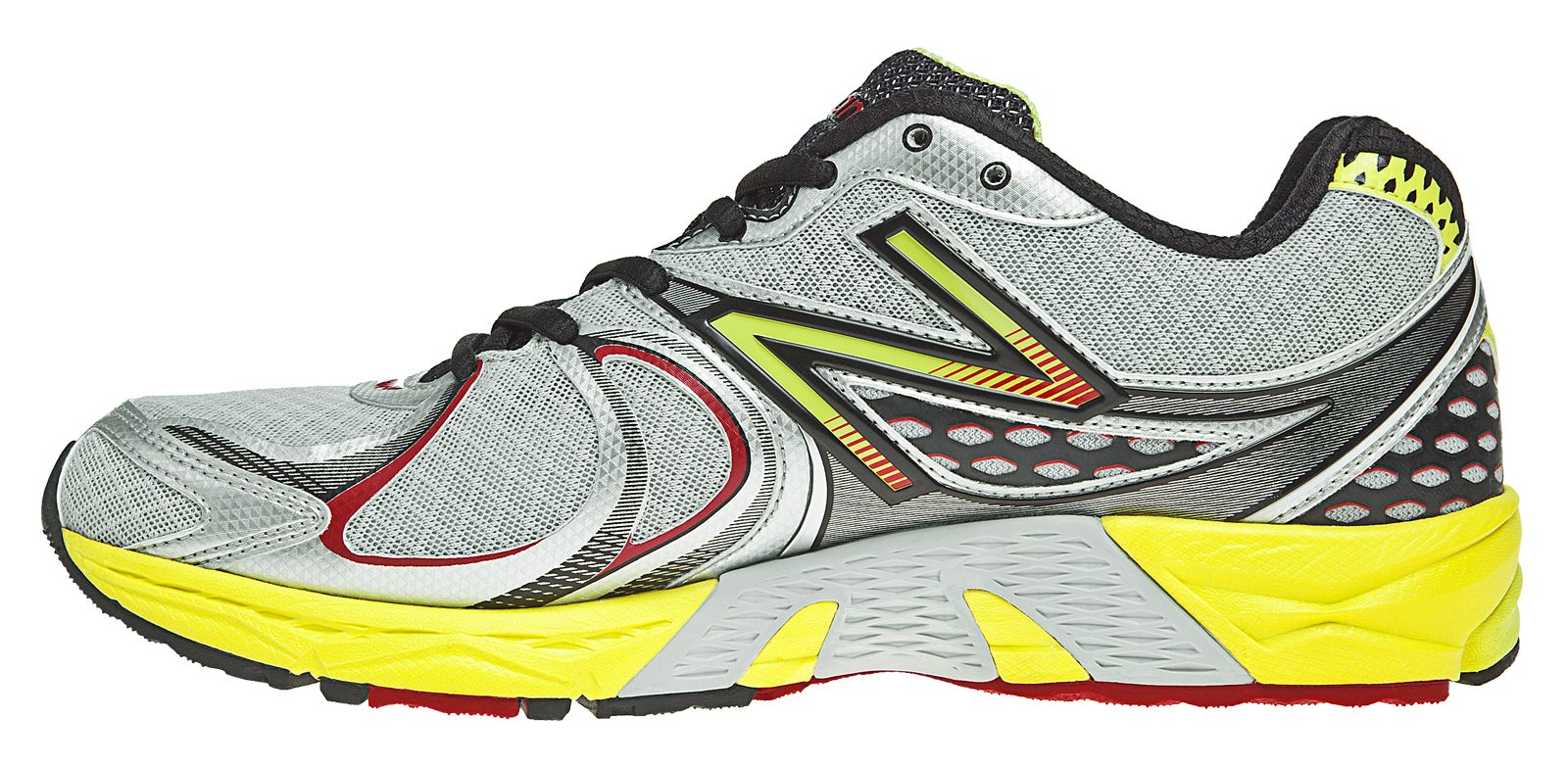 New Balance 870v2, Silver with Yellow &amp; Black