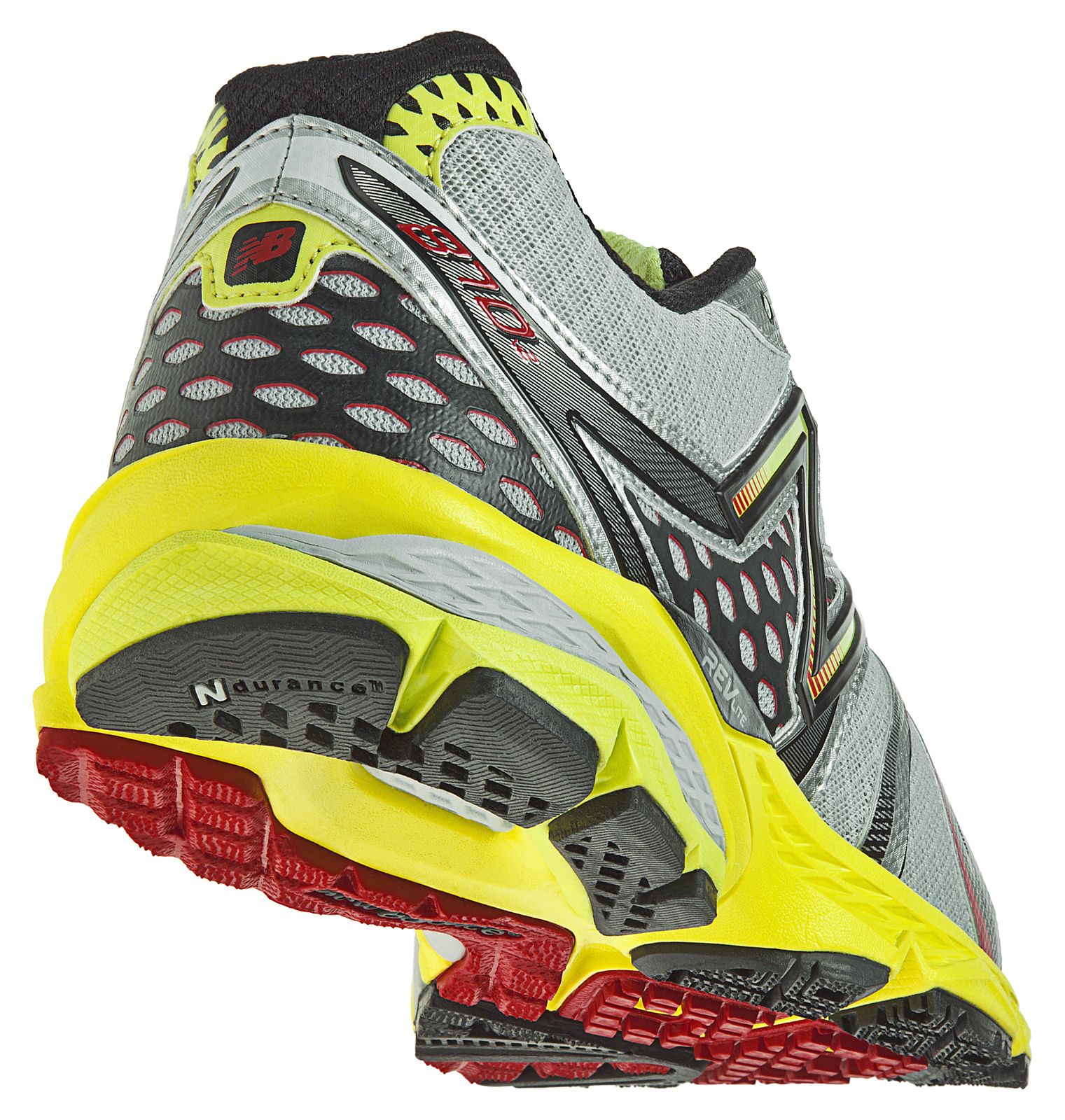 New Balance 870v2, Silver with Yellow &amp; Black
