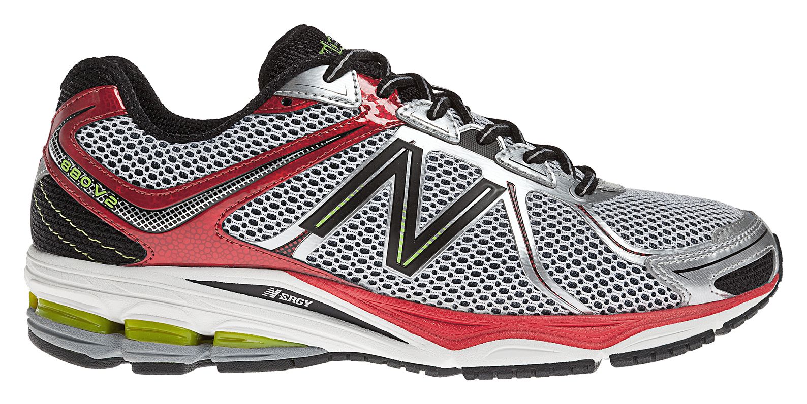 New Balance 880v2, Silver with Red
