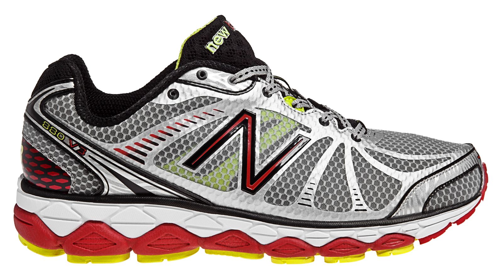 New Balance 880v3, Silver with Red