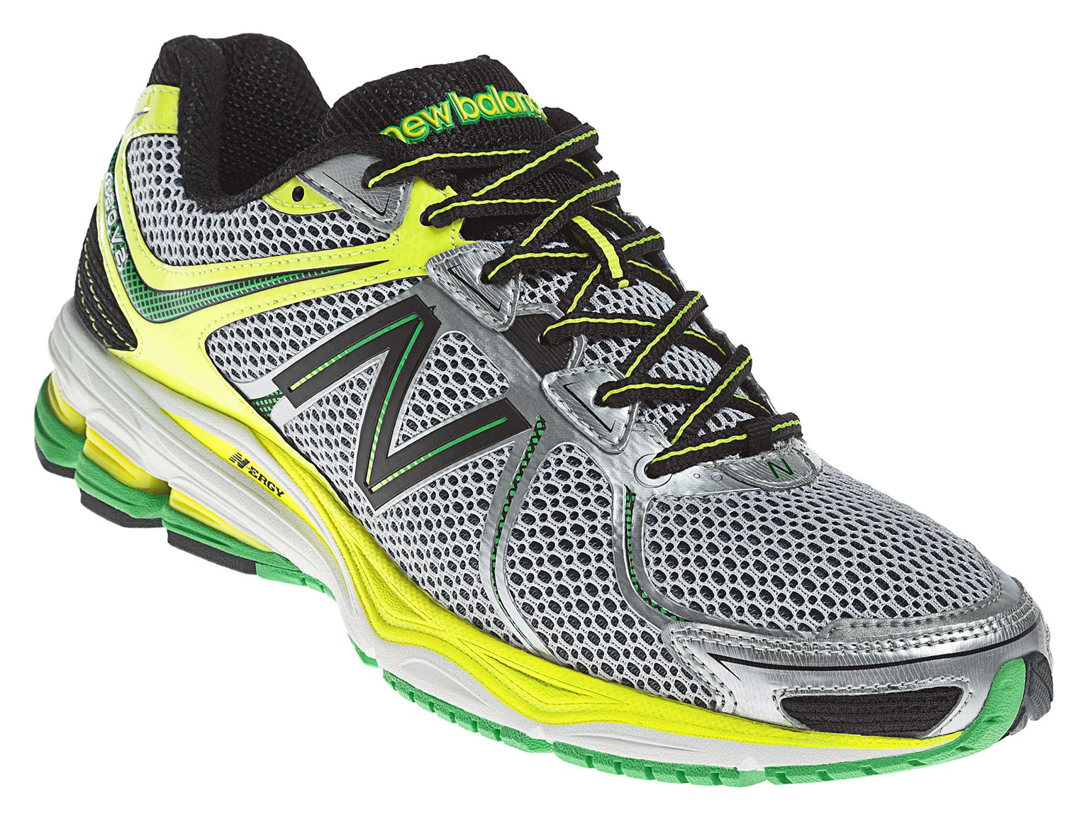 New Balance M880WY2, White with Yellow &amp; Green