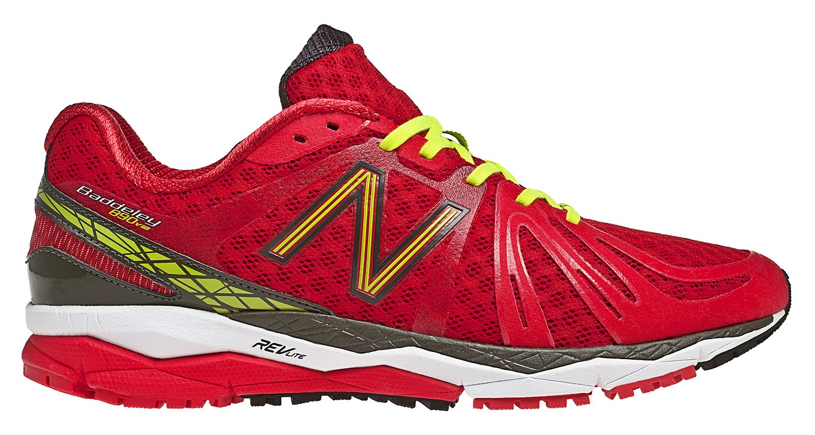 New Balance 890v2, Red with Lime Green & Black