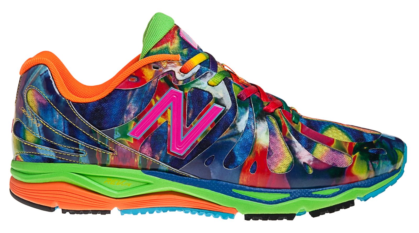 Mens Tie Dye 890v3, Blue with Red & Yellow