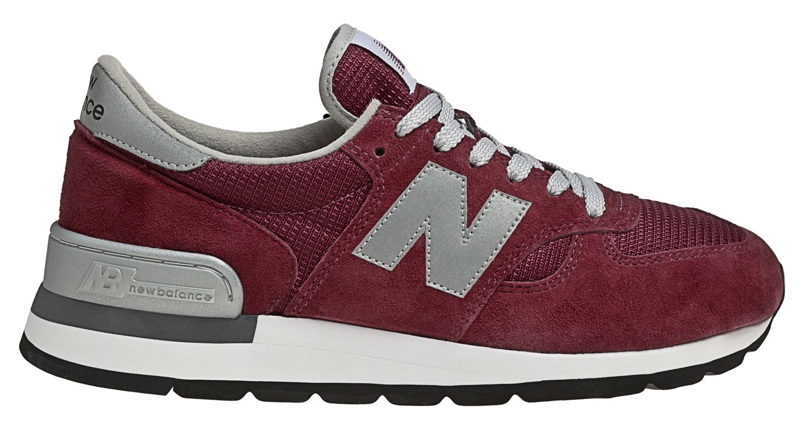 New Balance 990, Burgundy with Grey