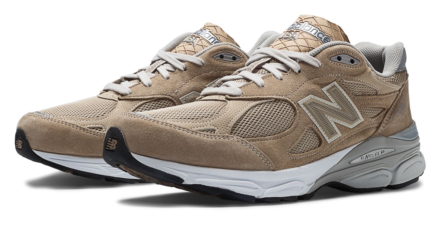 New Balance 990v3, Beige with White