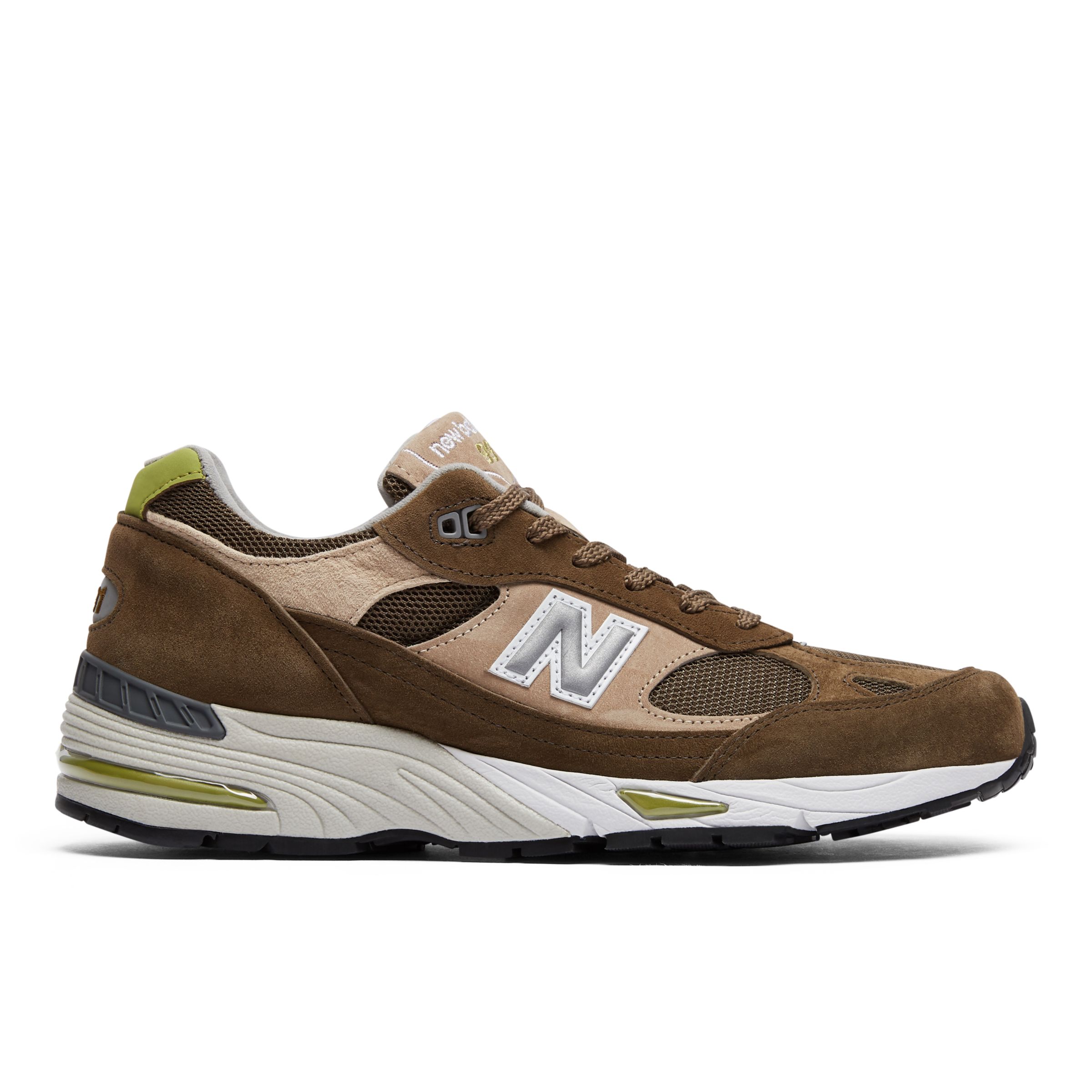 Hombres New Balance 991 Made in UK - Dark Green/Beige/White, Dark Green/Beige/White - M991OLB