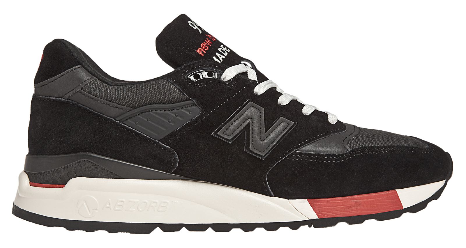 New Balance 998, Black with Red