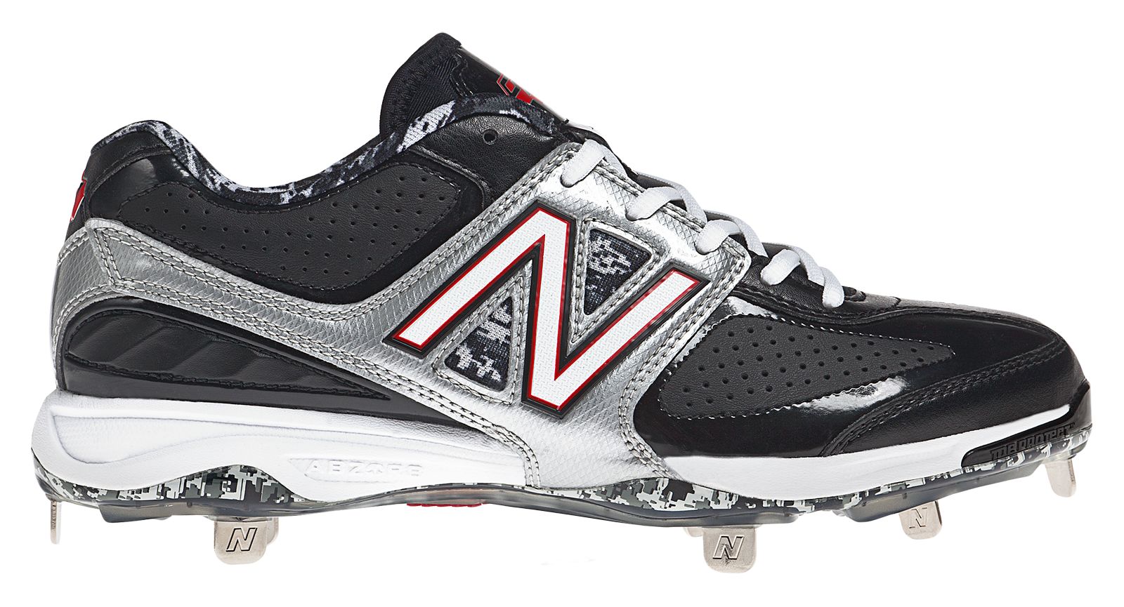 New Balance 4040, Black with Silver & Red