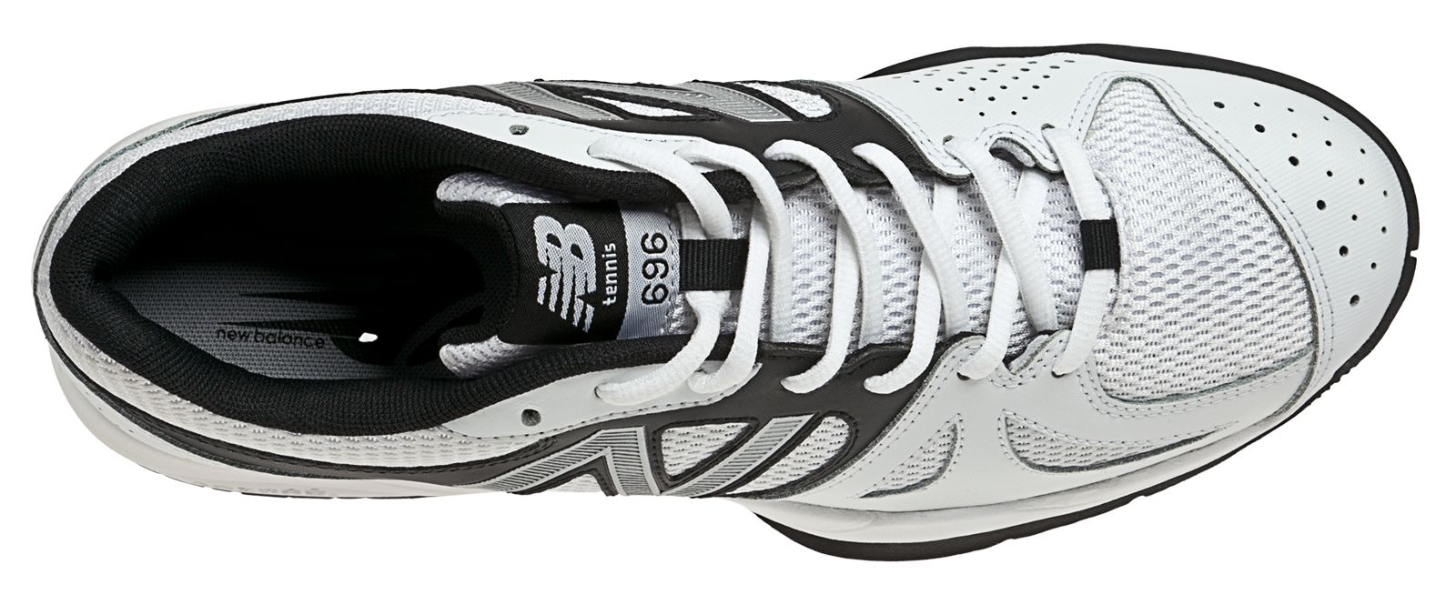 New Balance 696, White with Black &amp; Silver