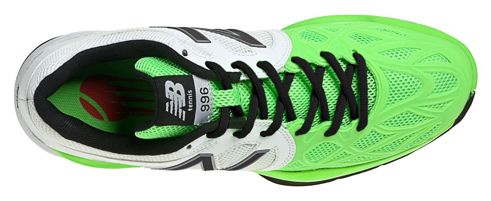 New Balance 996, White with Neon Green &amp; Black