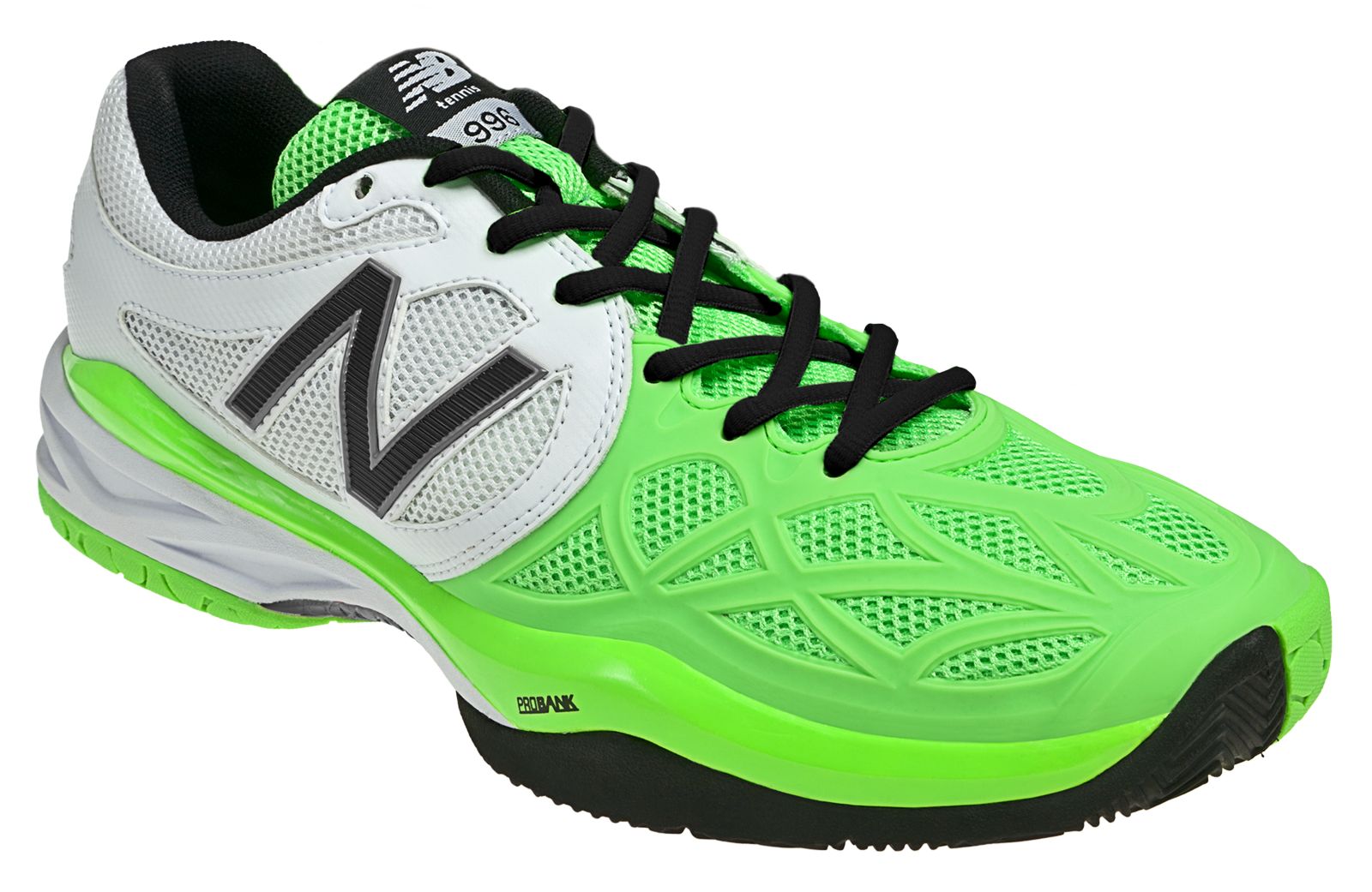 New Balance 996, White with Neon Green &amp; Black