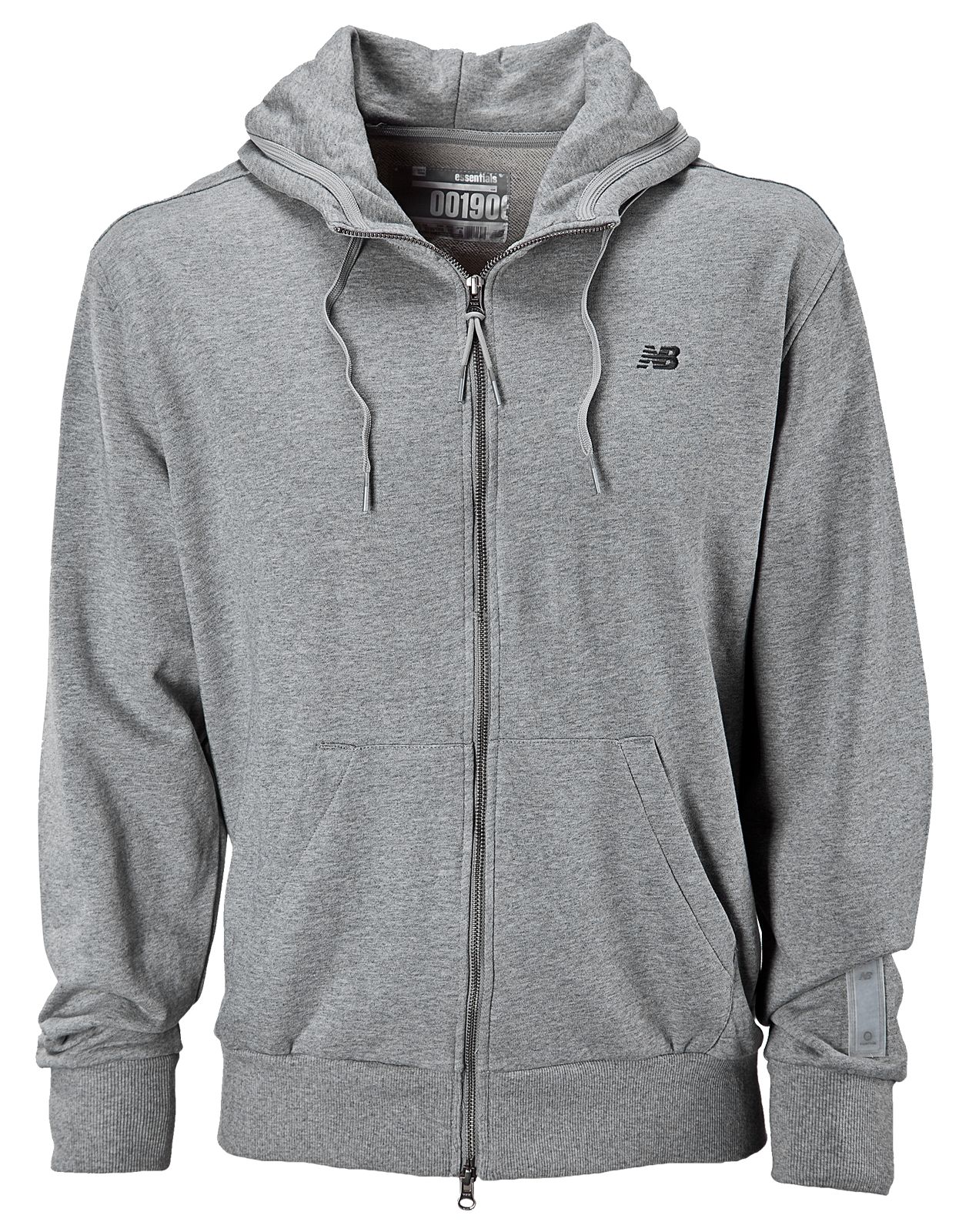 Essential Full Zip Hoodie, Athletic Gray