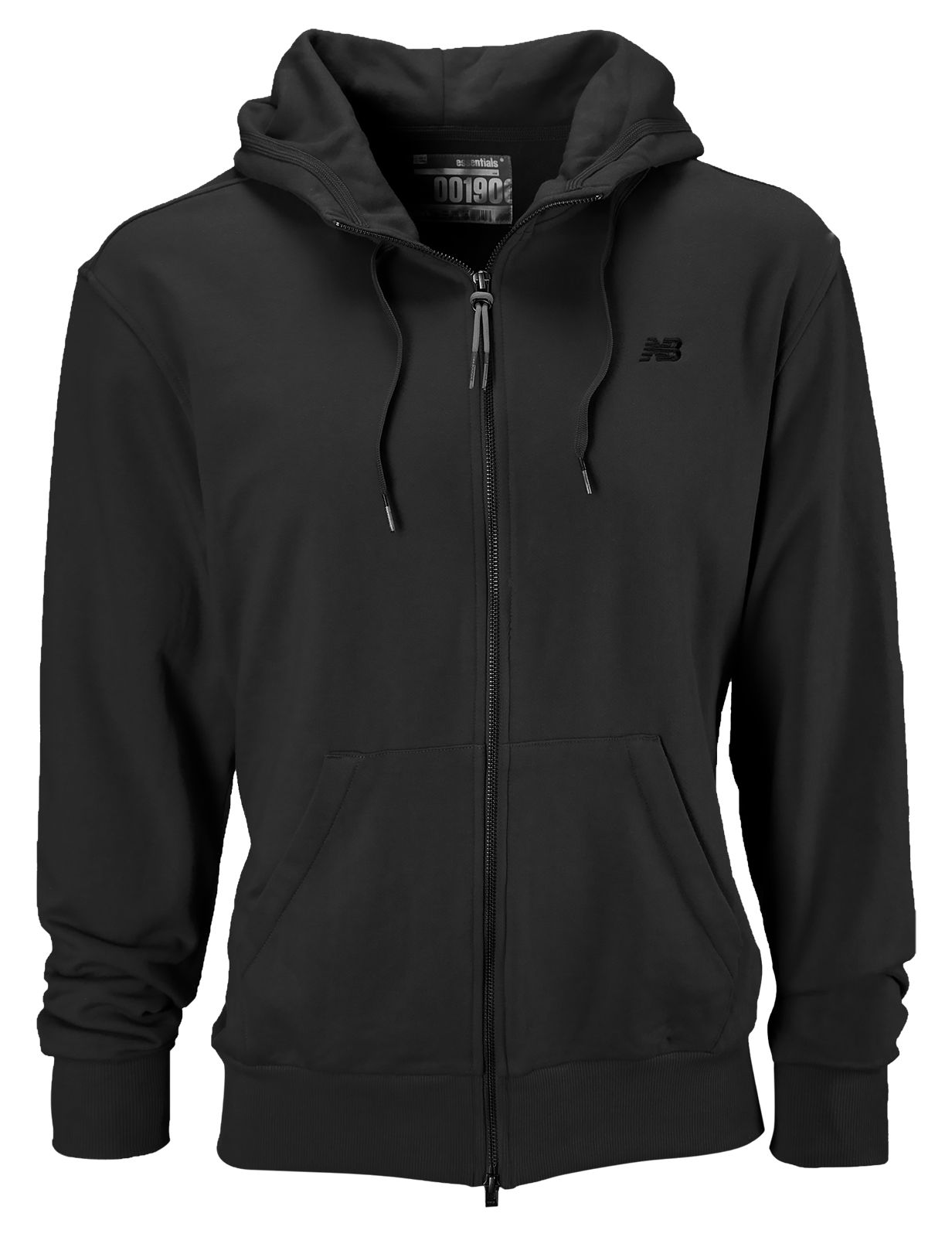 Essential Full Zip Hoodie, Black