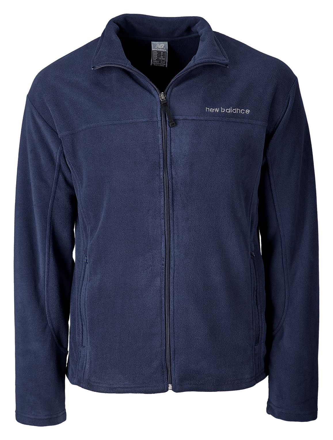 Micropolar Fleece Jacket, Navy with White