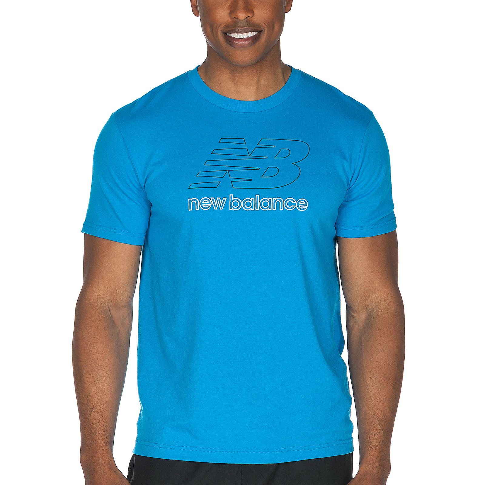Essential Short-Sleeve Tee, Kinetic Blue with Insignia Blue