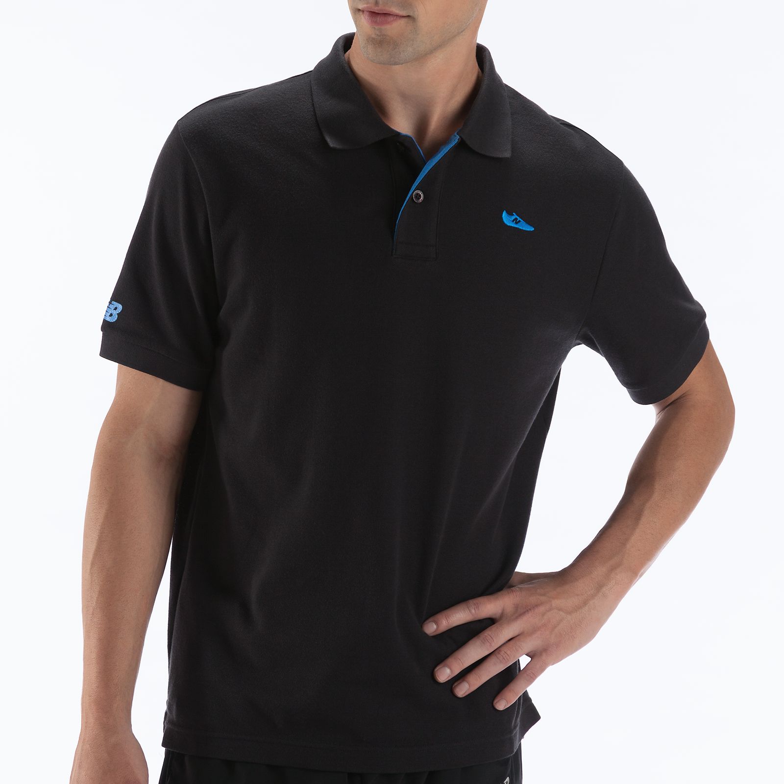Cotton Pique Polo, Black