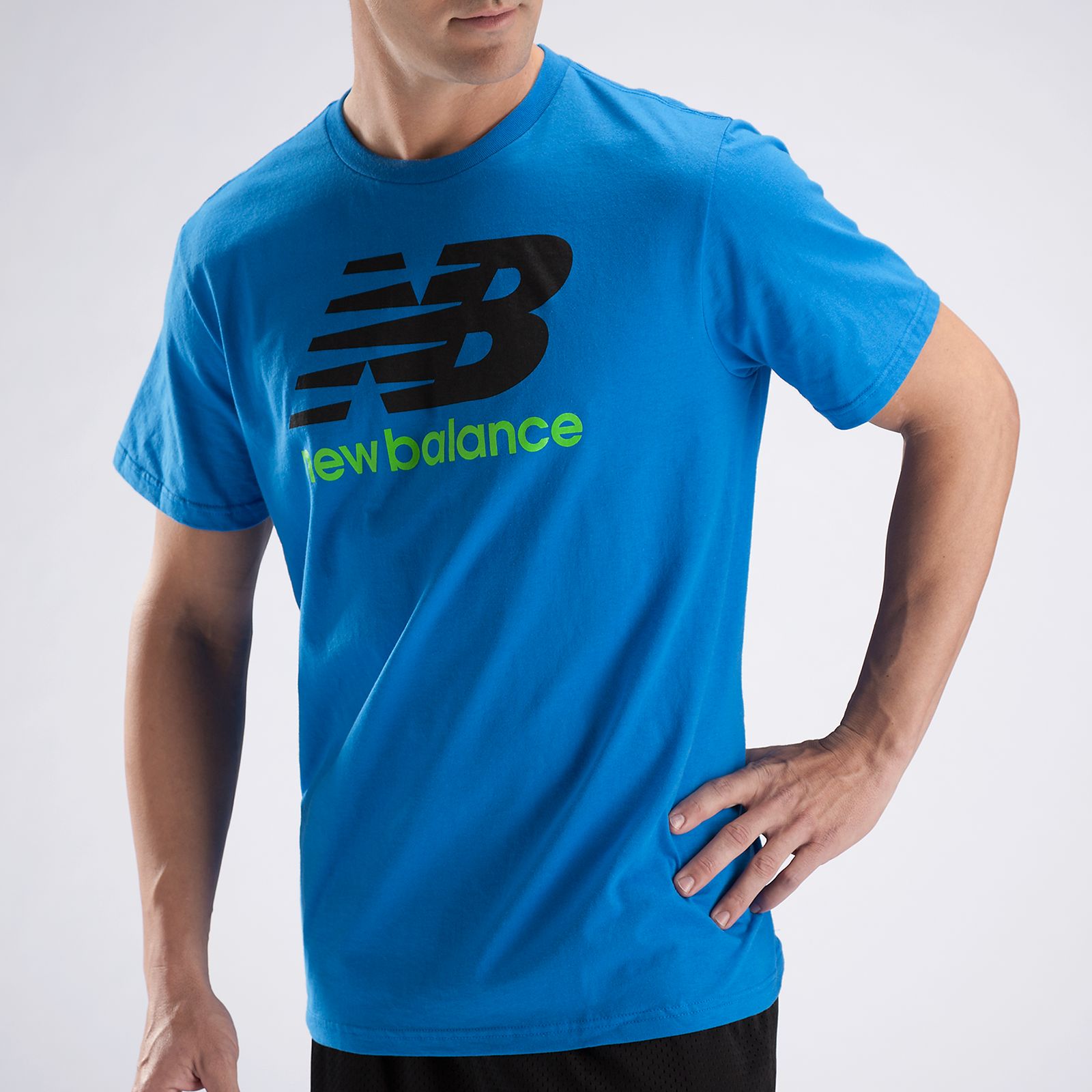 Large Graphic Logo Tee, Electric Blue