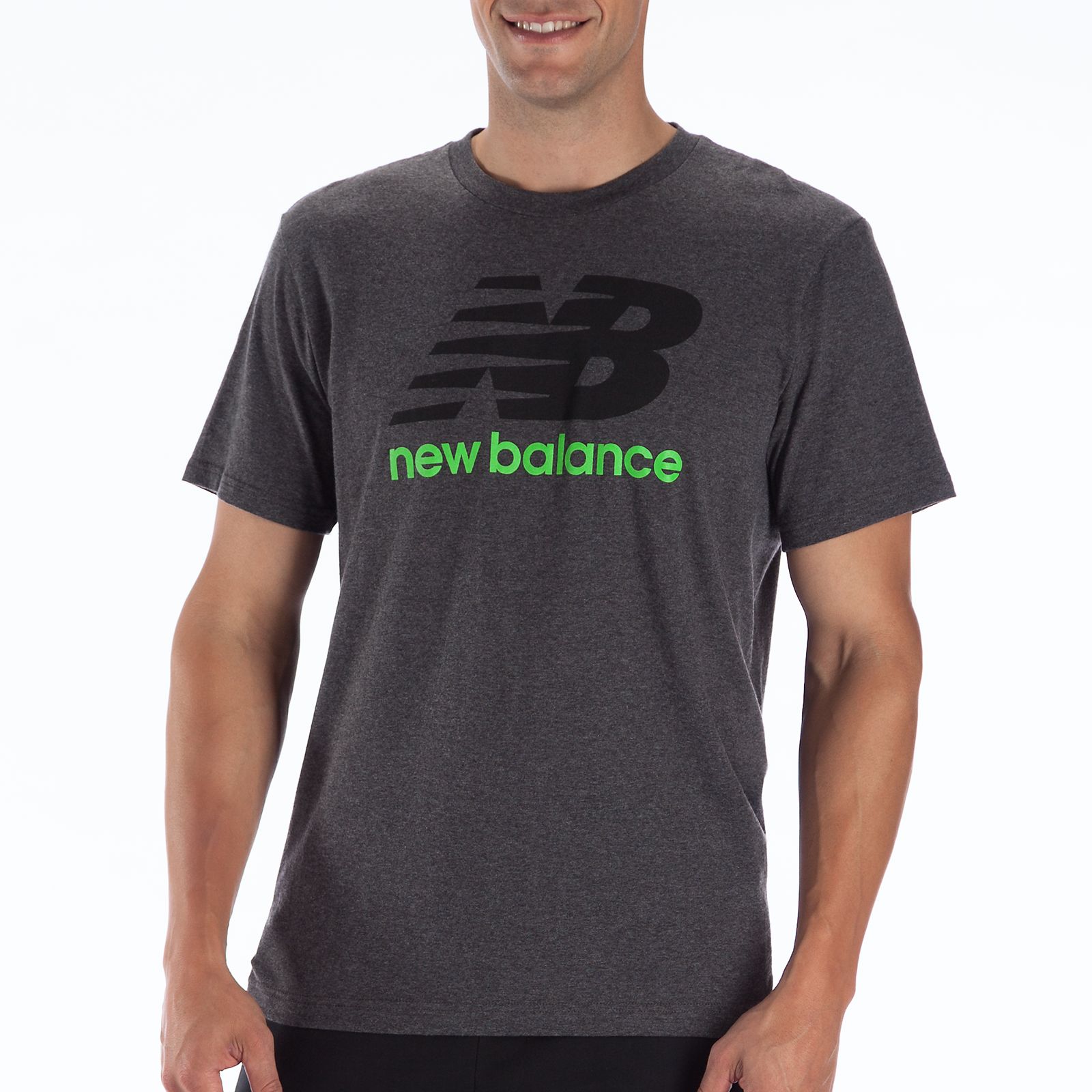 Large Graphic Logo Tee, Heather Charc