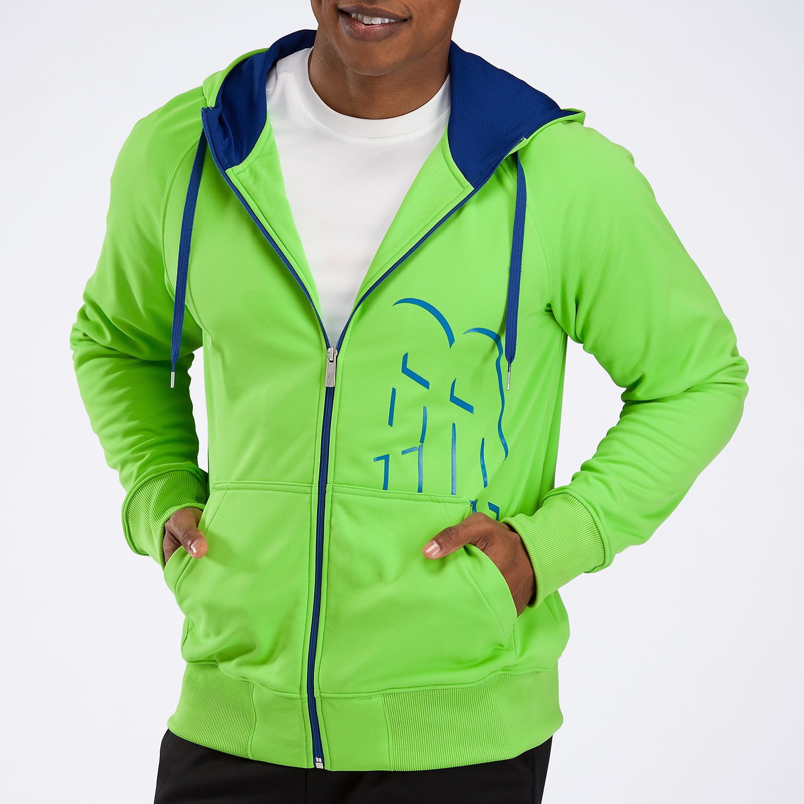 Tech Fleece Zip Thru Hood, Jazz Green with Sodalite