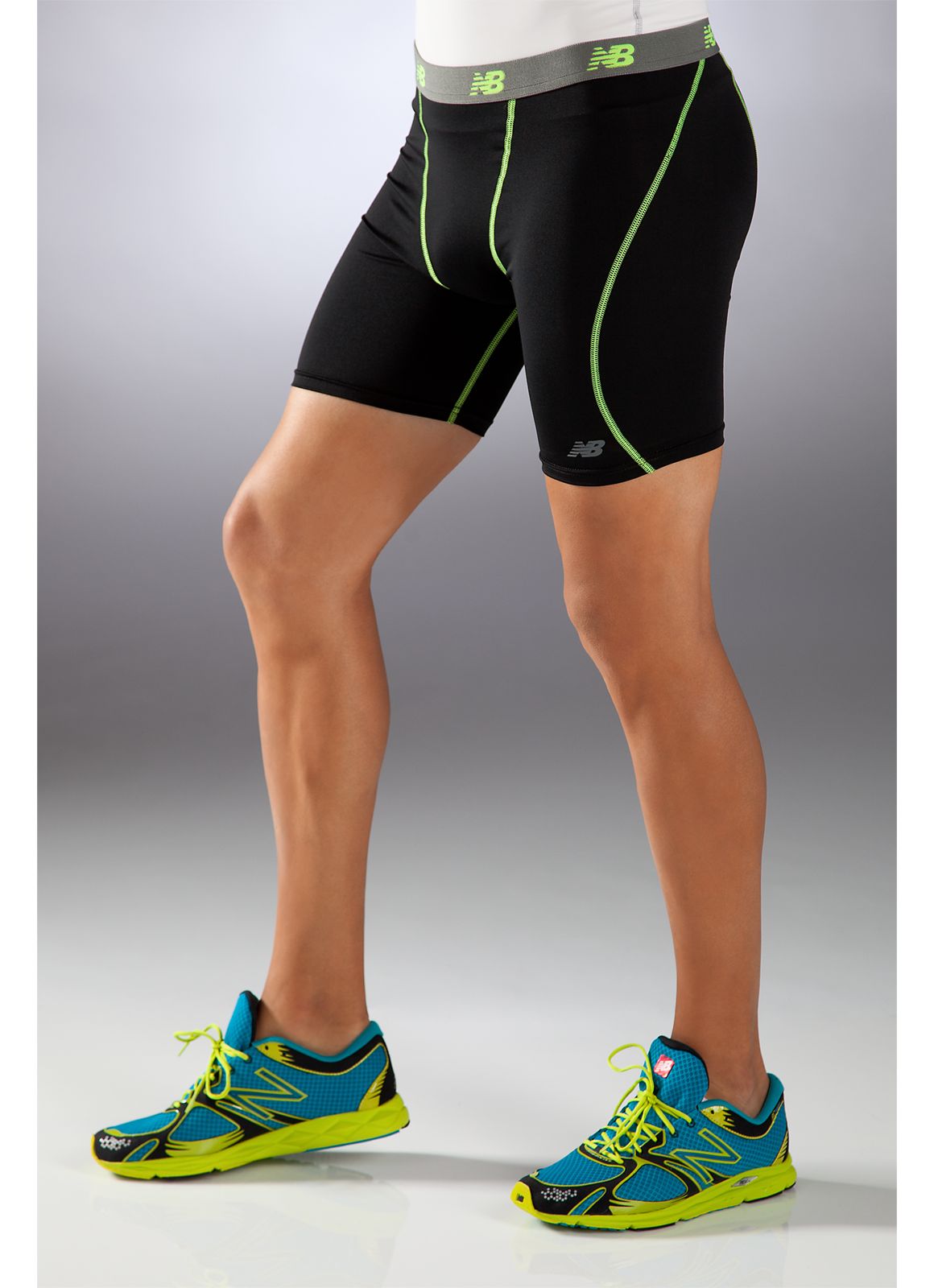 6 inch Base Layer Fitted Short, Yellow