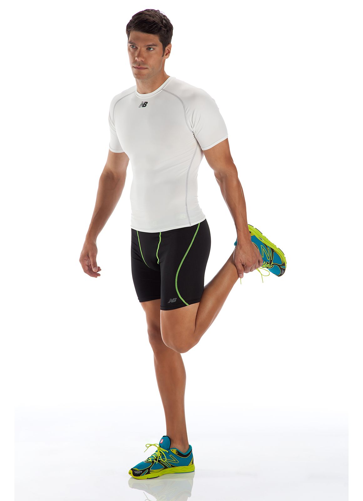 6 inch Base Layer Fitted Short, Yellow