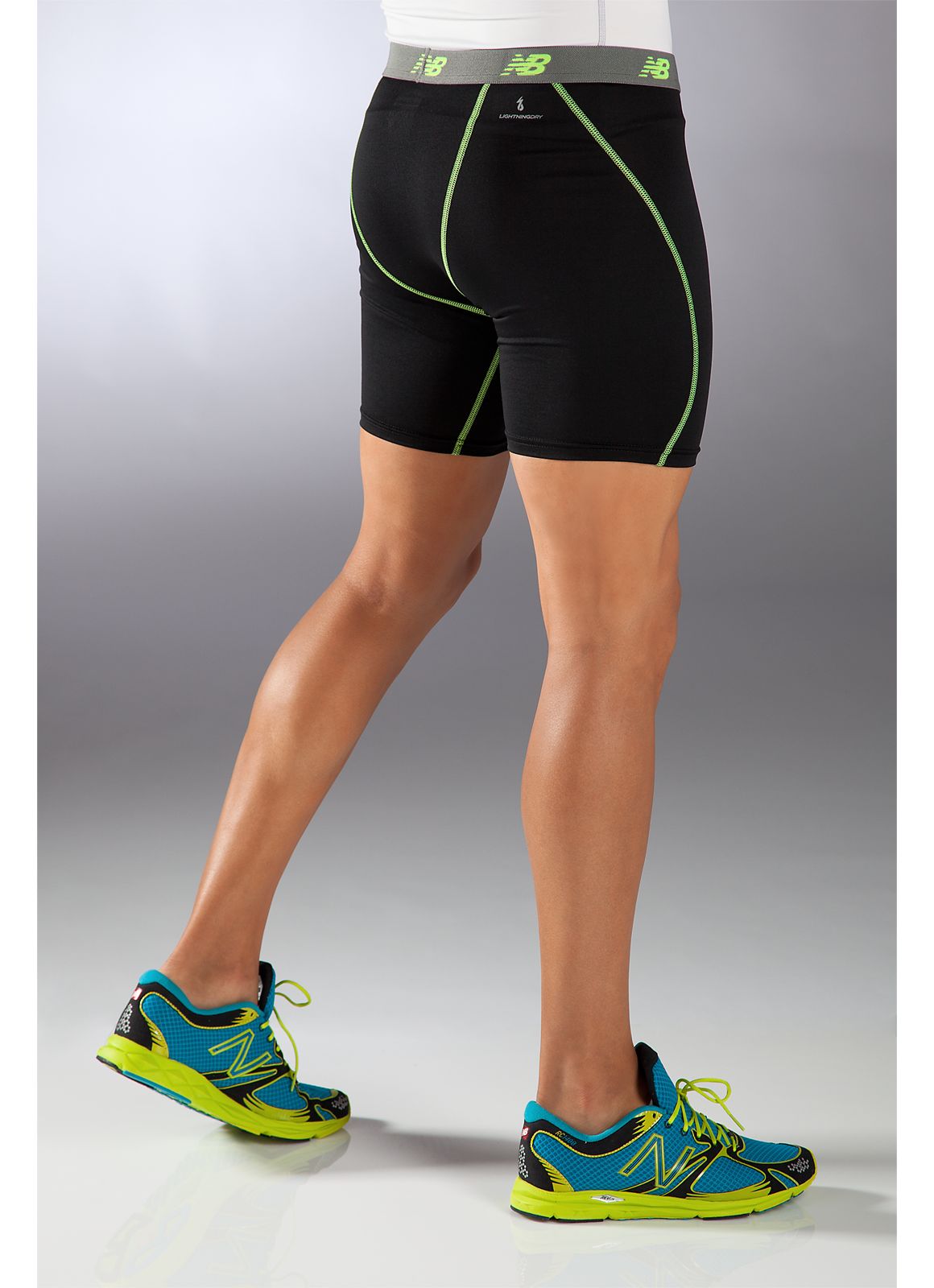 6 inch Base Layer Fitted Short, Yellow