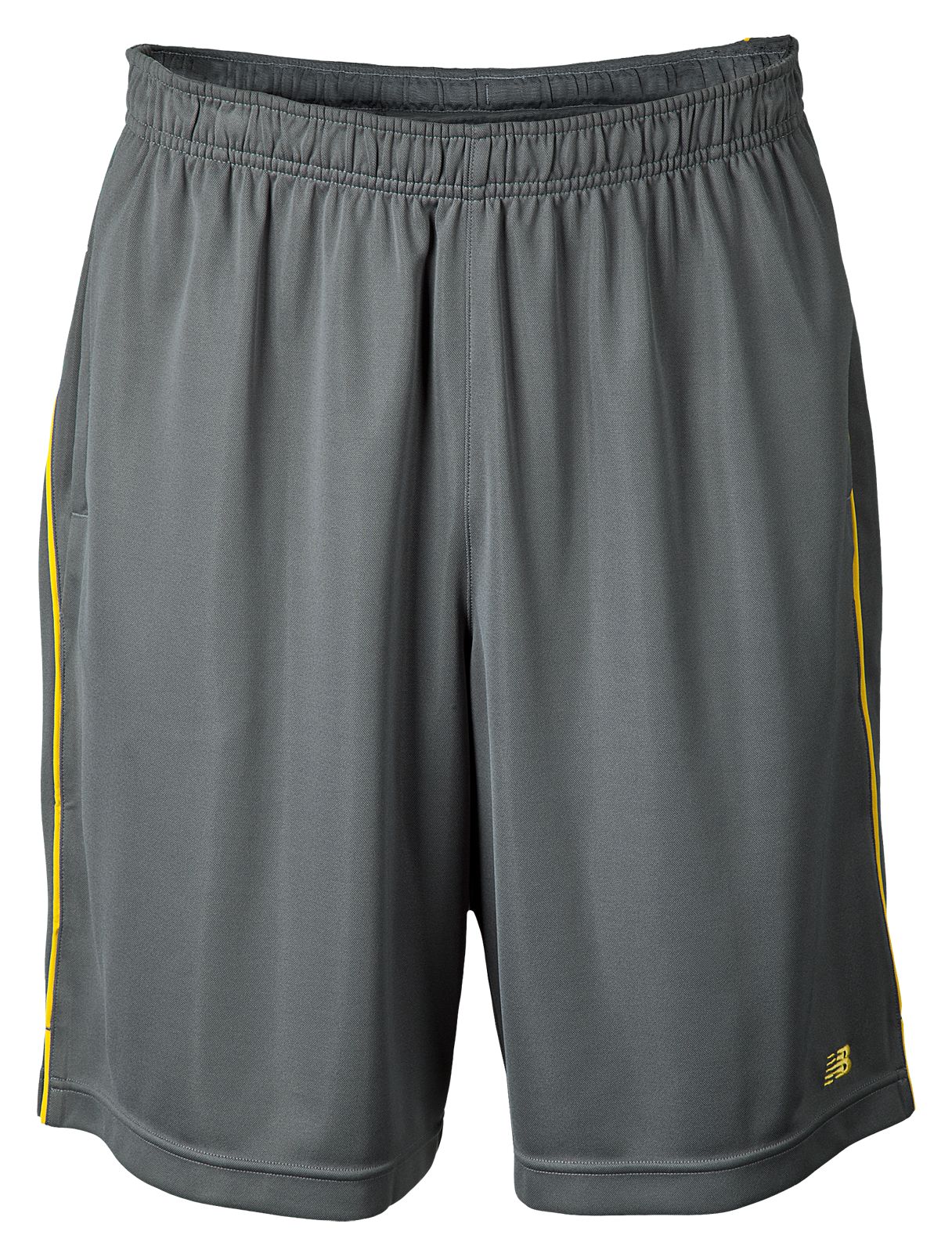 Gym Short, Asphalt with Lemon Chrome