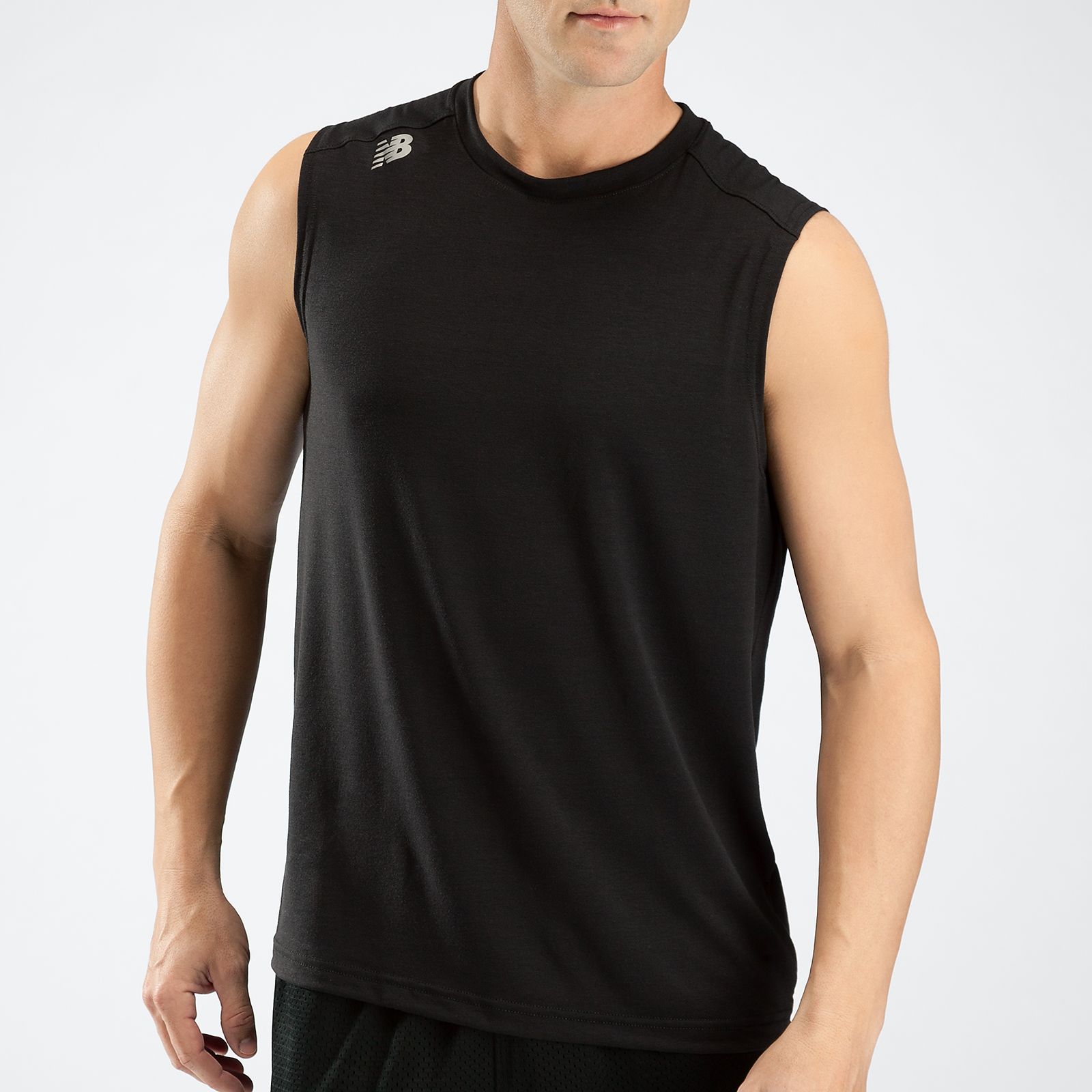 Sleeveless Tech Tee, Black