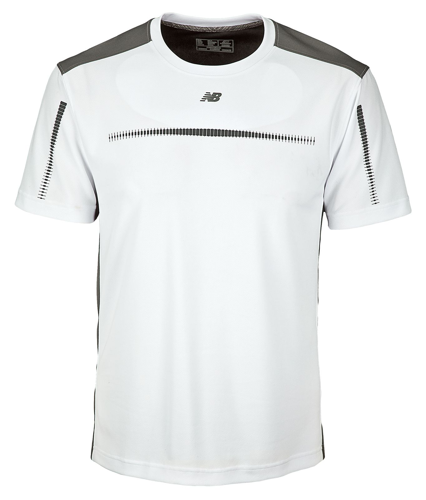 Align Short Sleeve Top, White with Black