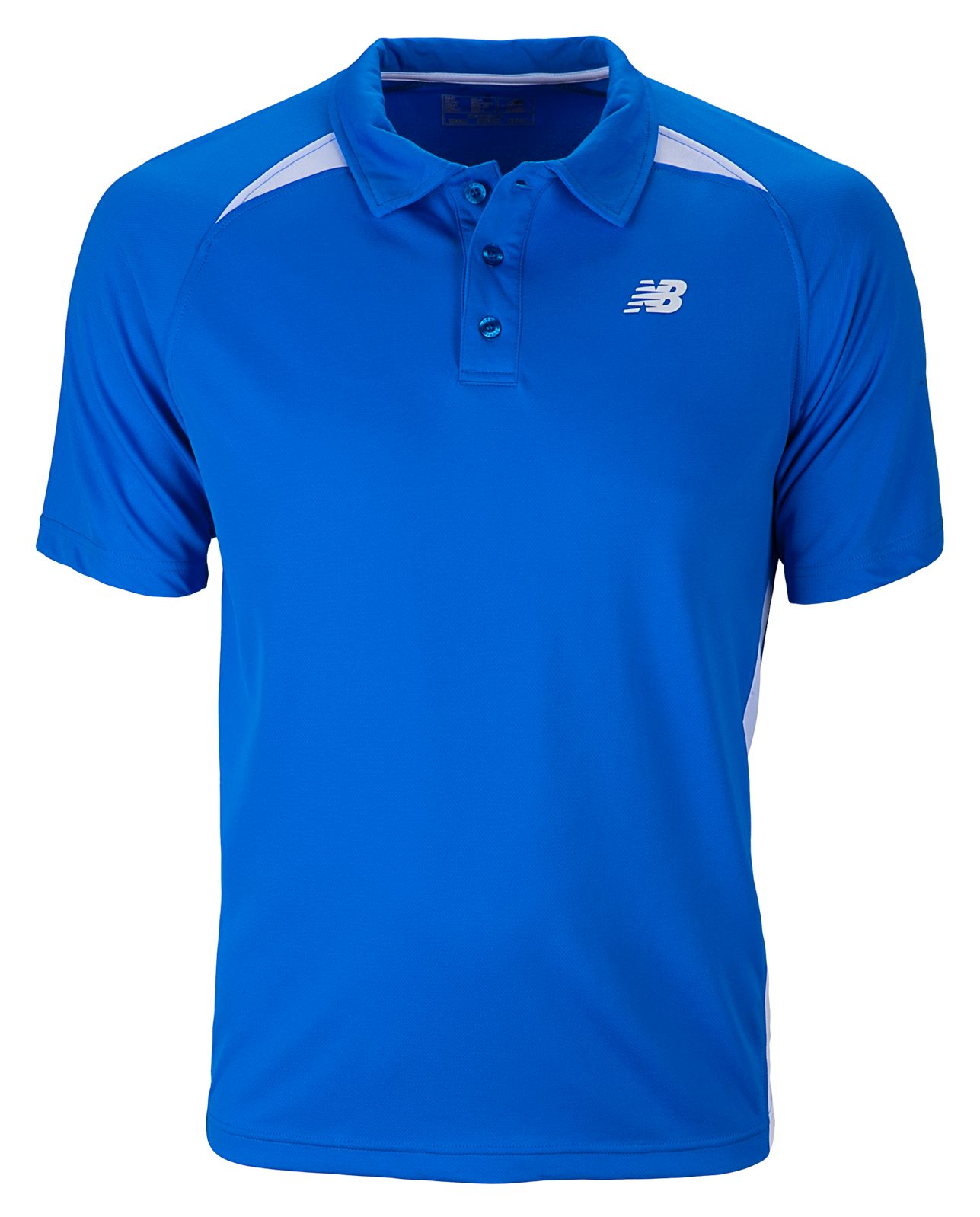 Performance Polo, Electric Blue with White