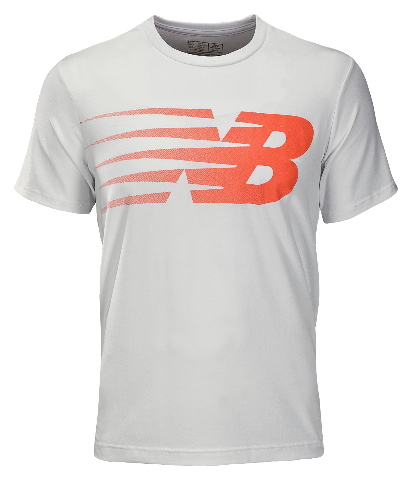 Fast N Large NB Tee, White with Cherry Tomato