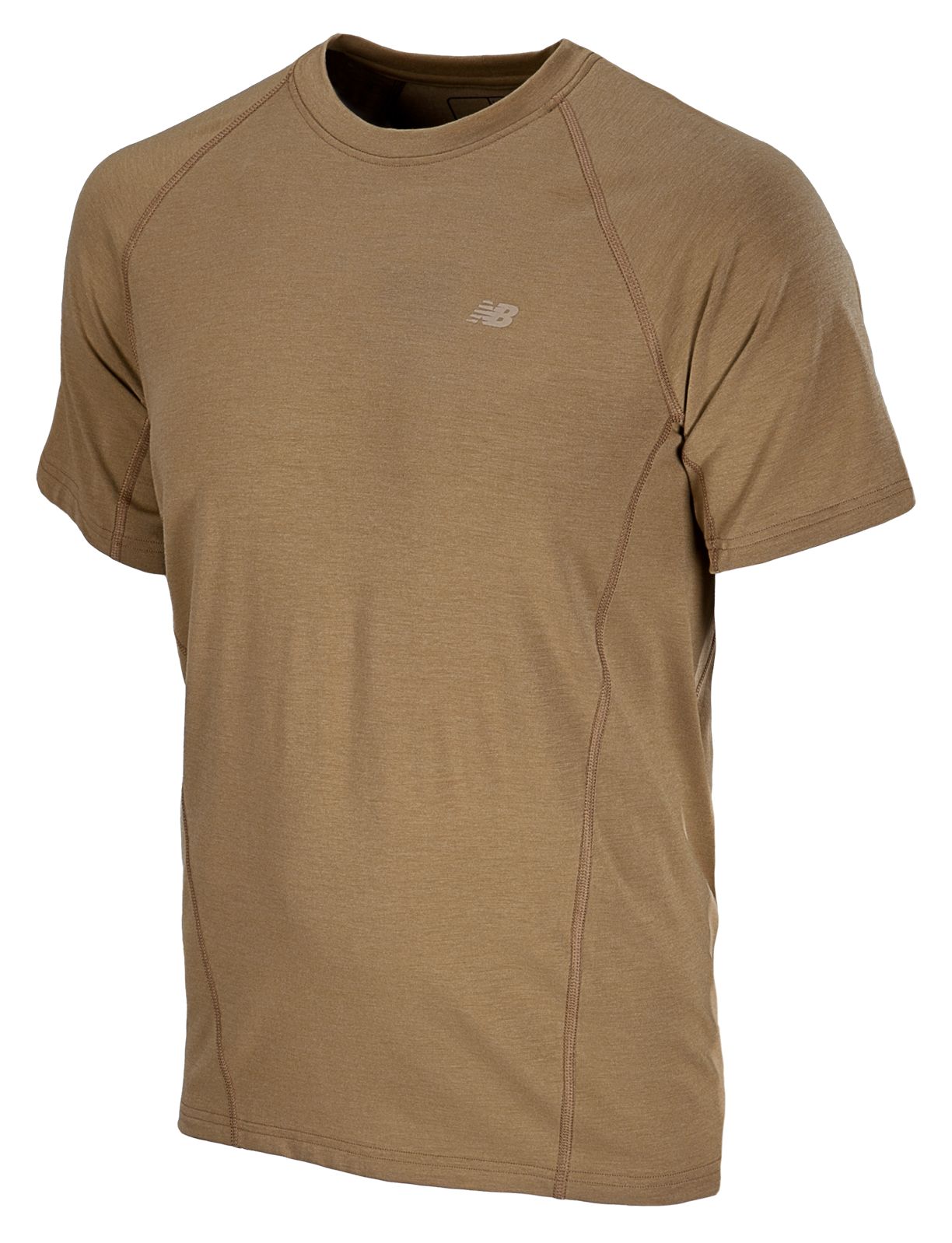 Stretch Performance Tee, Coyote with Brown
