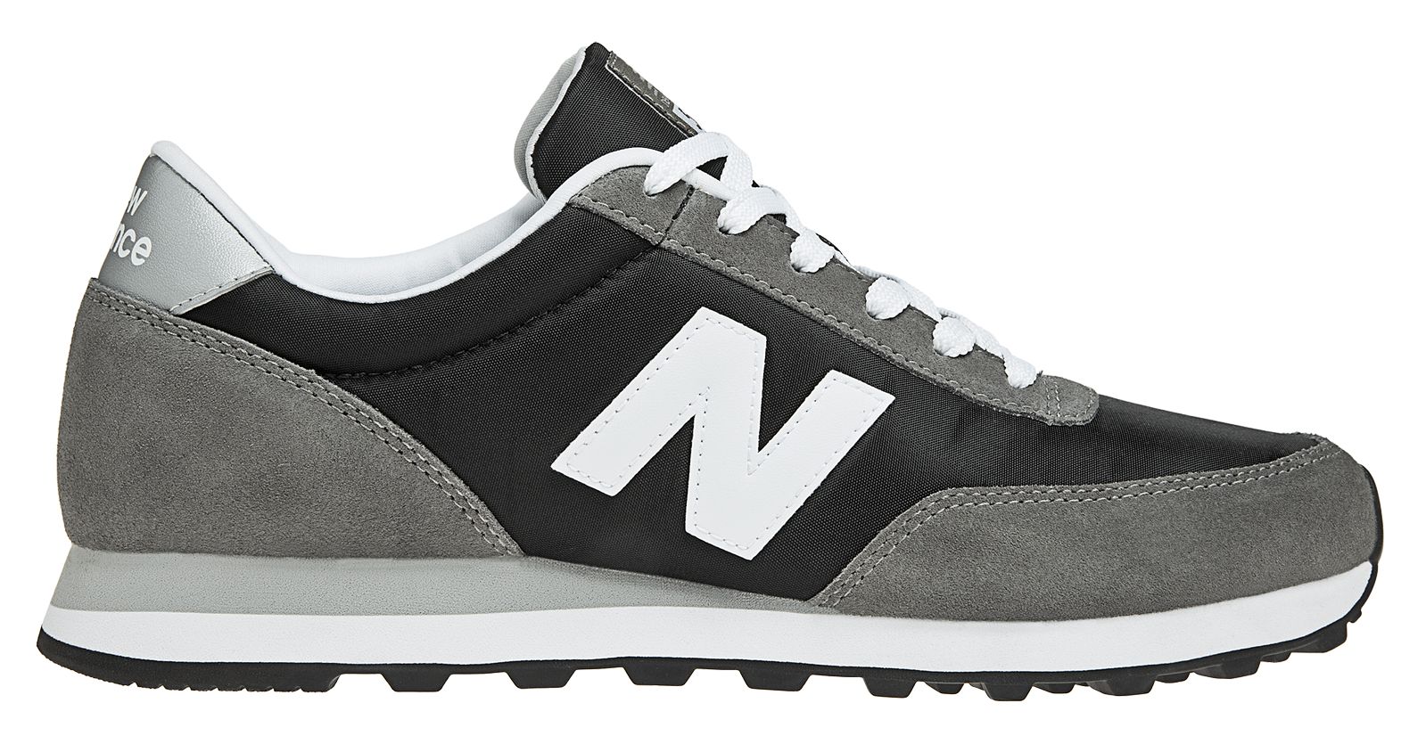 New Balance 501, Black with Grey & White