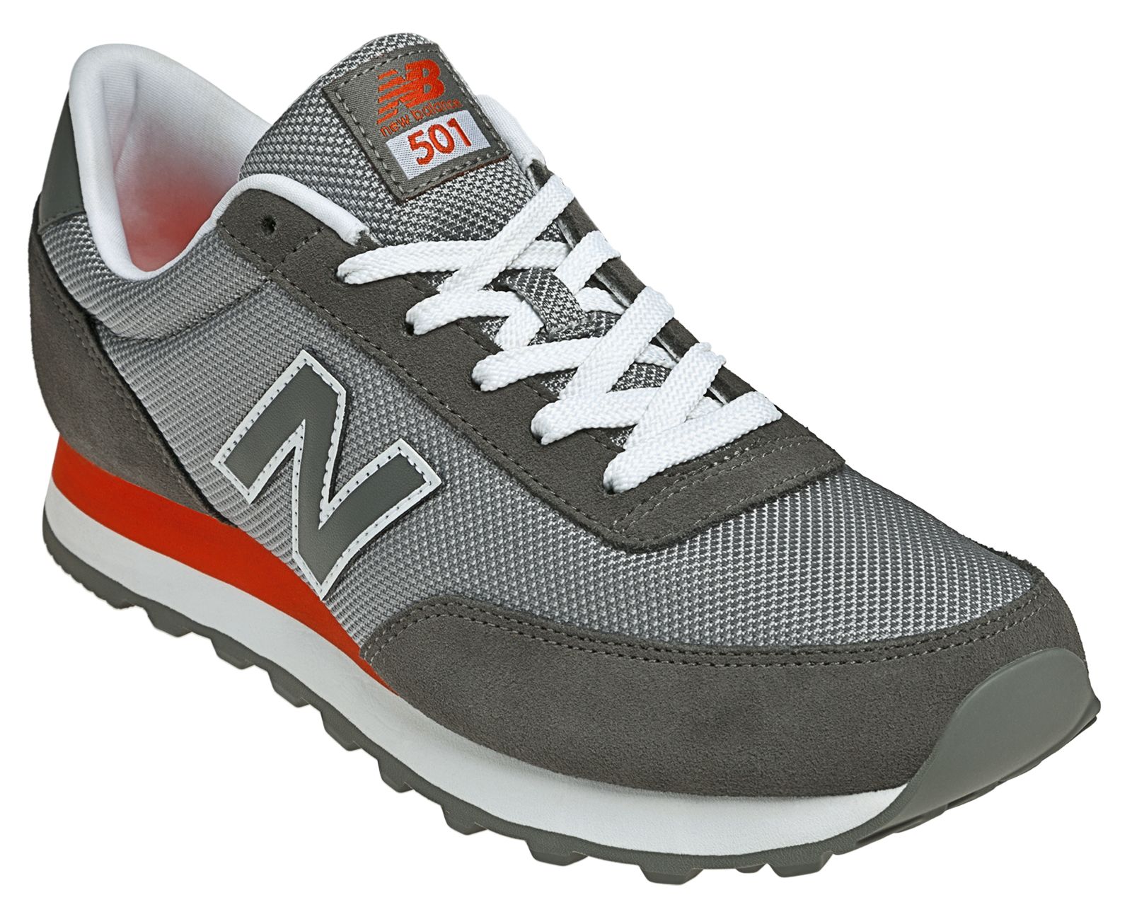 New Balance 501, Grey with Red