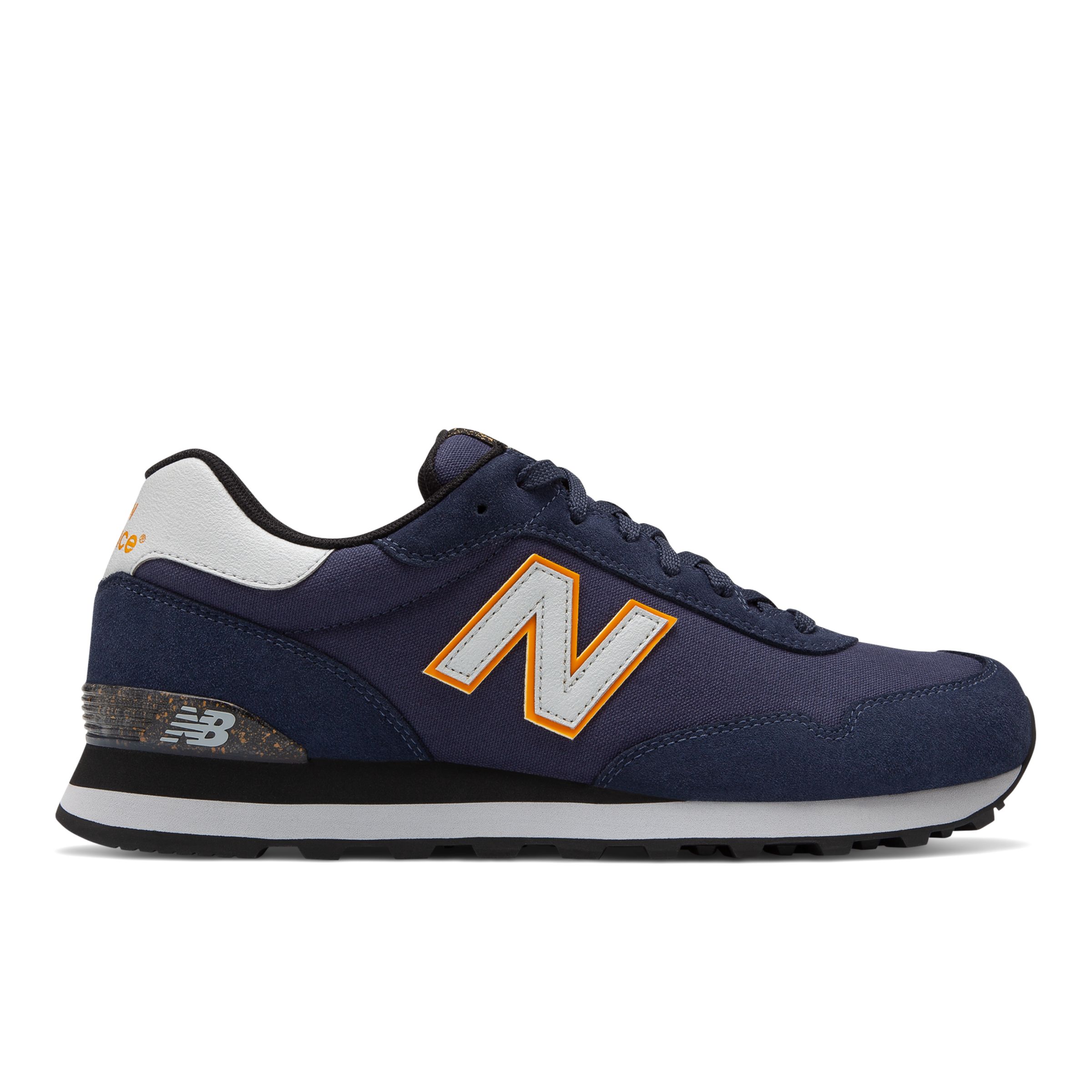 Hombres New Balance 515 - NB Navy/Light Aluminum/Gold Rush, NB Navy/Light Aluminum/Gold Rush - ML515NBR