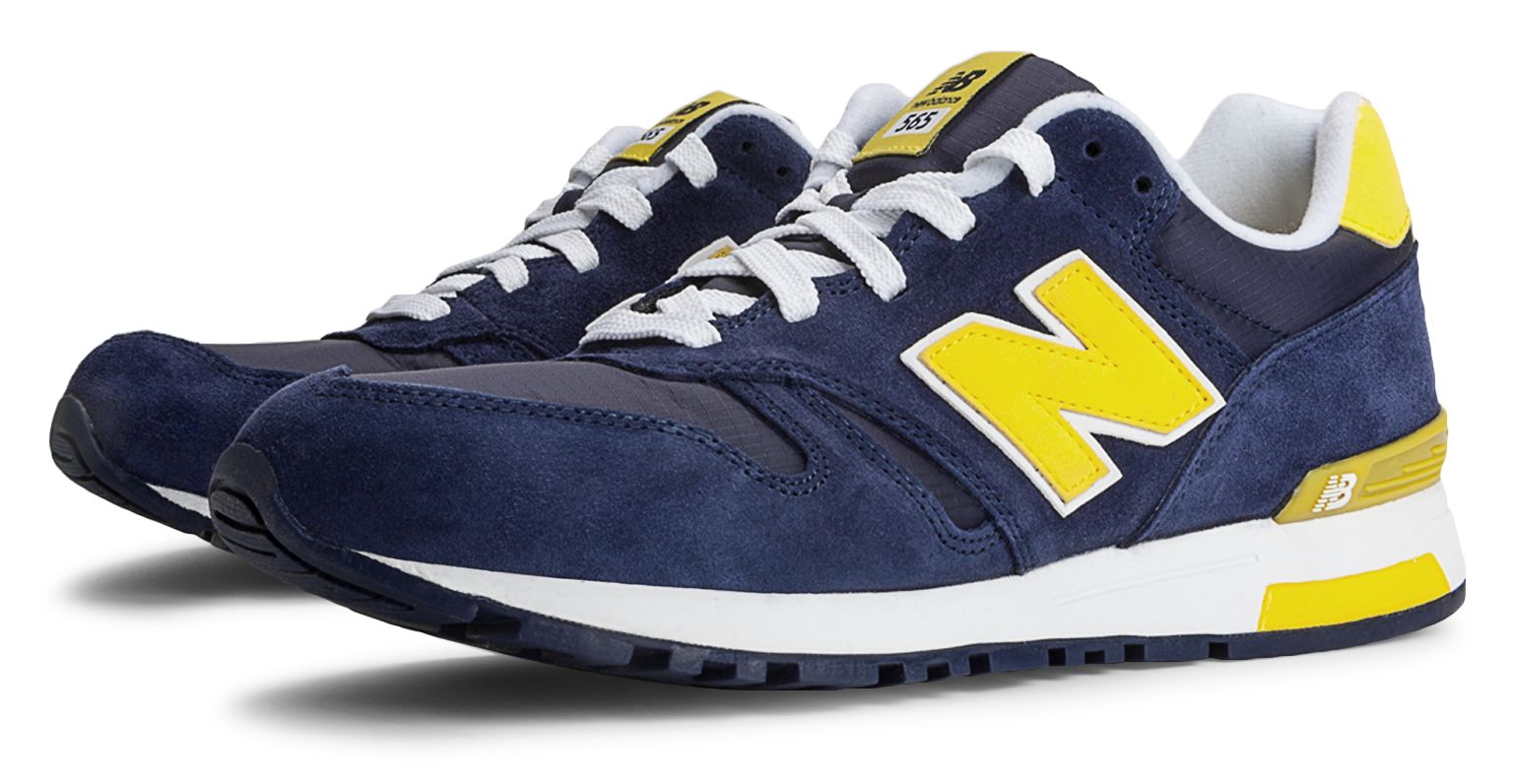 New Balance Ripstop 565, Navy with Yellow &amp; White