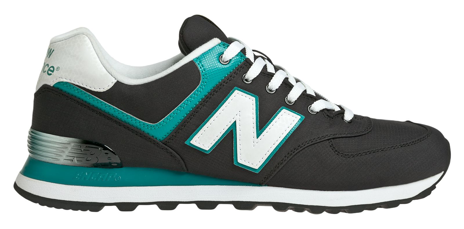 Alpine 574, Black with Turquoise & White