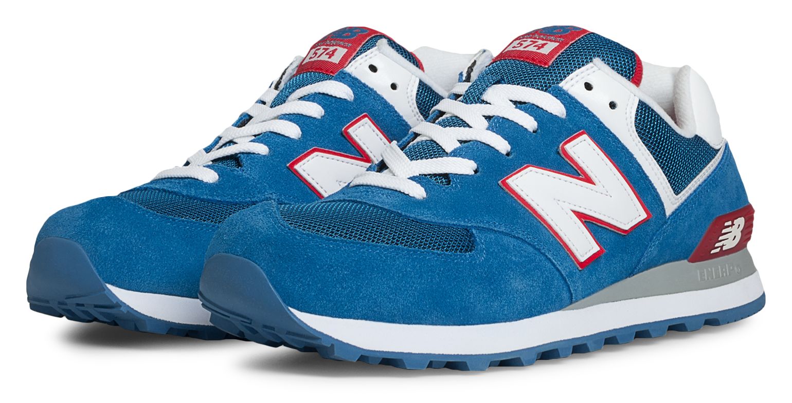 new balance 574 sport usa white blue red