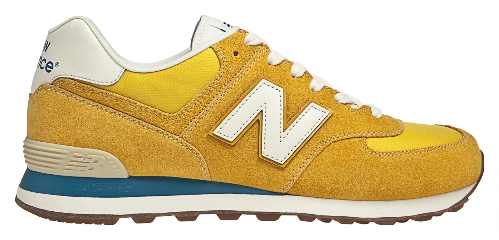 70s Running 574, Yellow with White & Teal