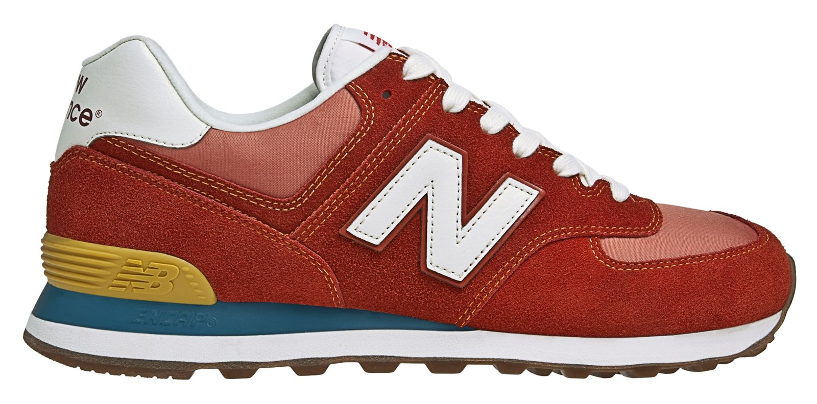 70s Running 574, Red with White & Teal