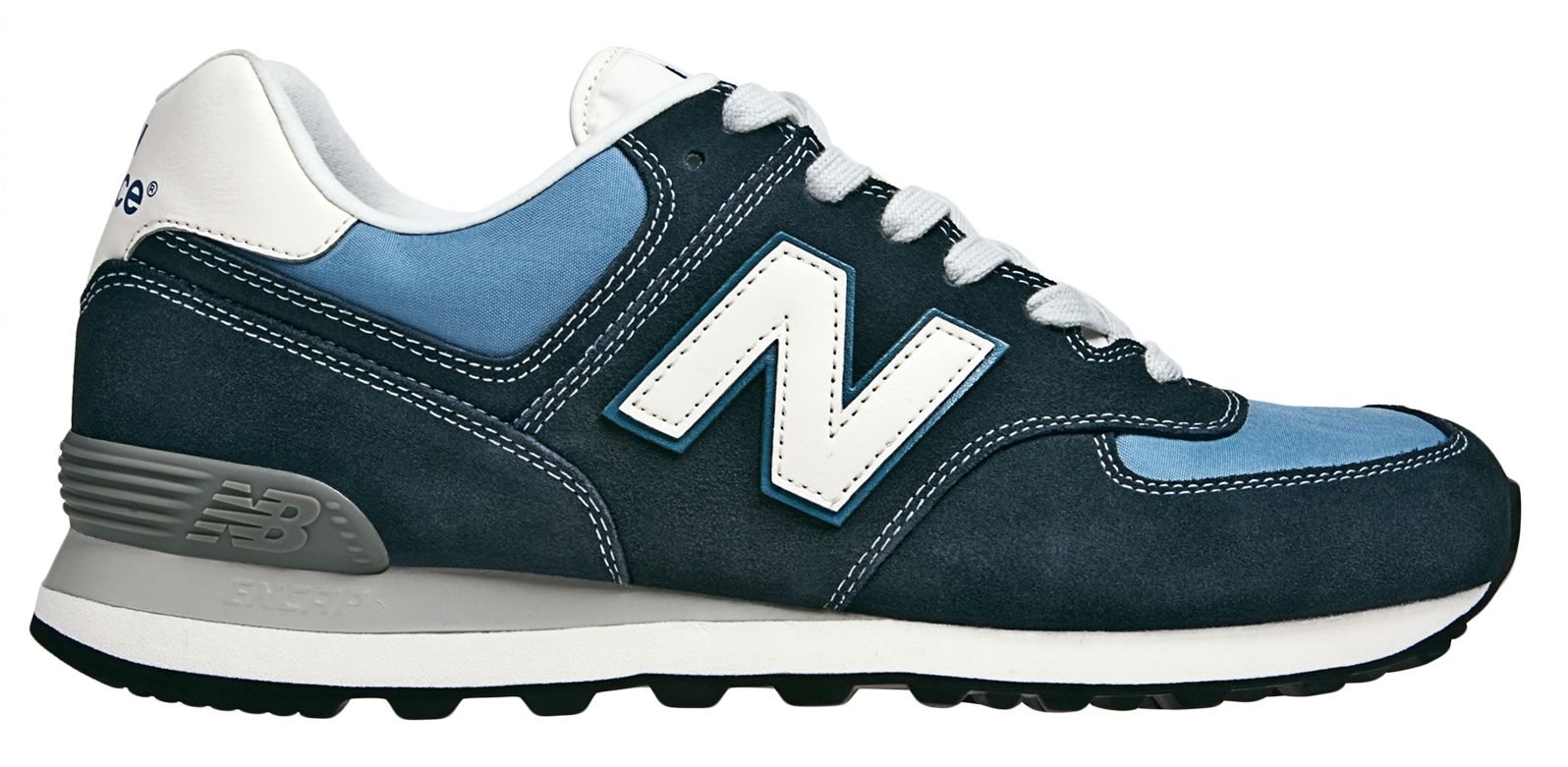 70s Running 574, Navy with White & Carolina Blue