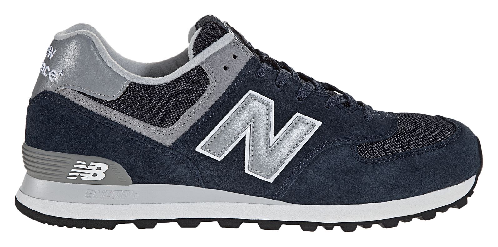 New Balance 574, Navy with Silver