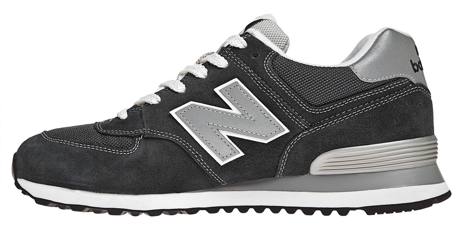 New Balance 574, Black with Grey &amp; White