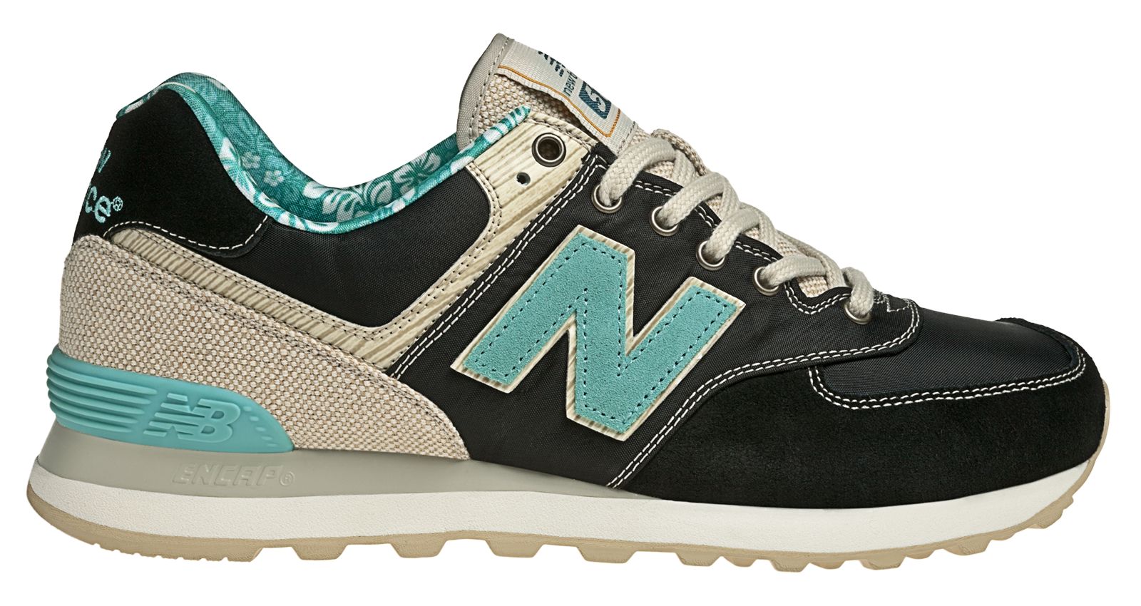 Surfer 574, Black with Tan & Turquoise