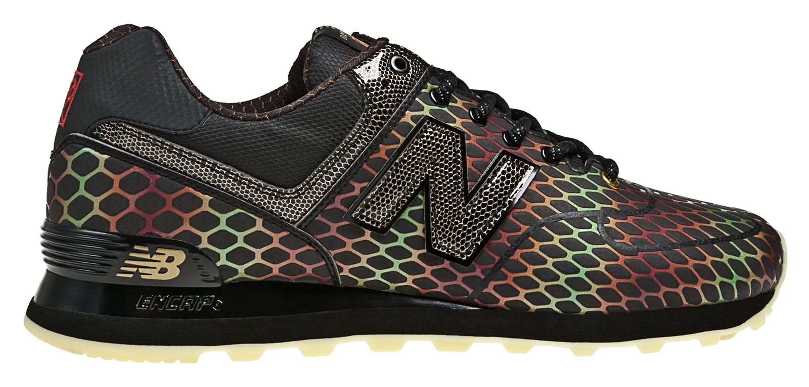 Snake 574, Black with Red & Green