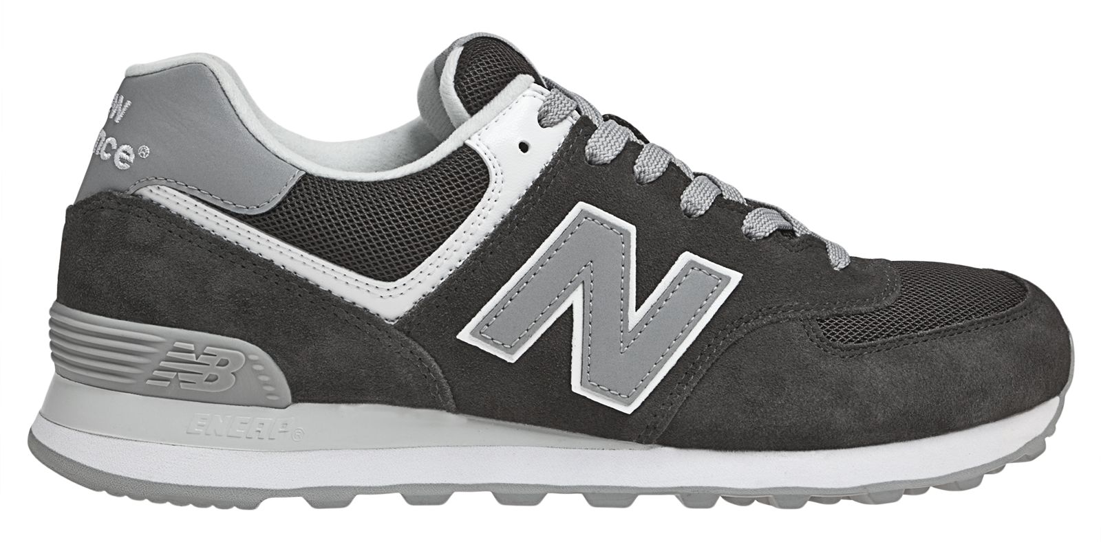 Varsity 574, Dark Grey with White