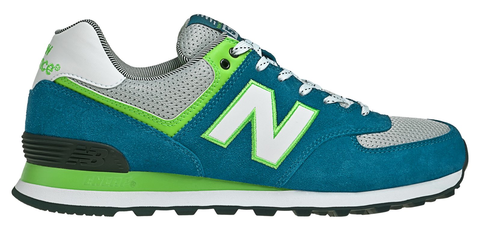 Yacht Club 574, Teal with Lime Green & White