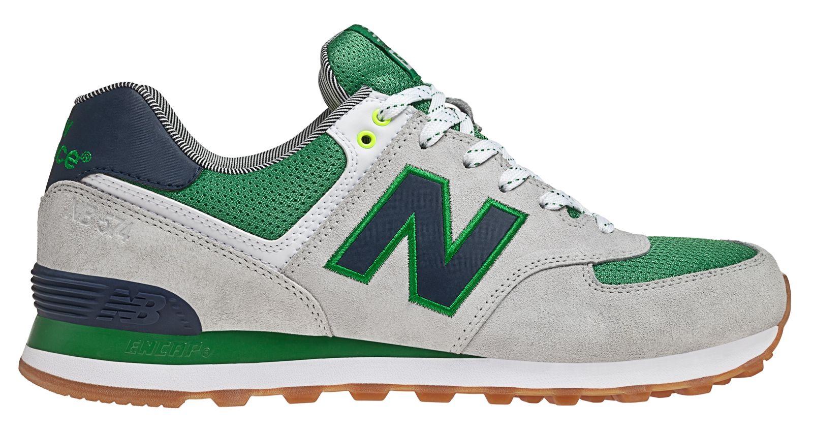 Yacht Club 574, Grey with Green &amp; Navy