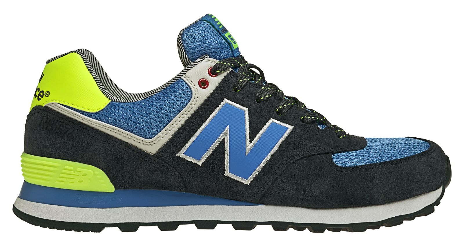 Yacht Club 574, Black with Campanula & Lime Green